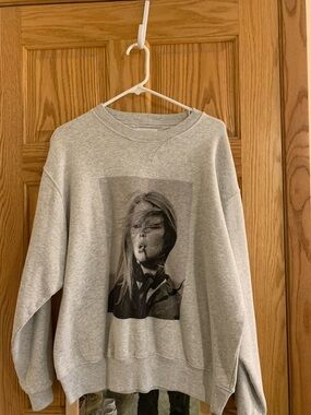 Anine Bing Grey Bridgitte Bardot Graphic Crewneck Sweatshirt - Women's